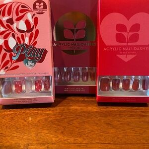 Acrylic Nail Dashes, 3 sets. Brand new in boxes.